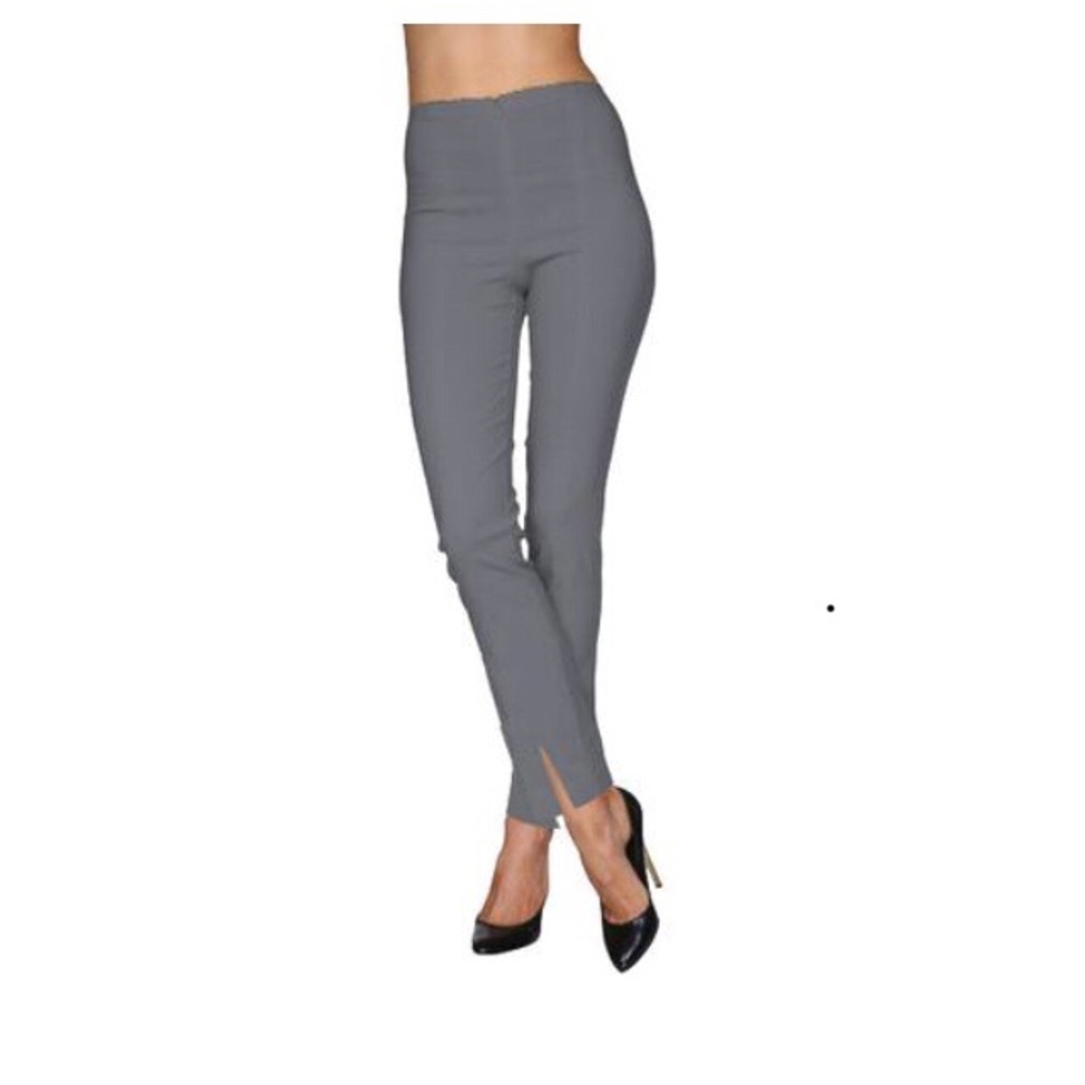 Women’s Mesmerize Gray Zipup Flat Front  Pants 16